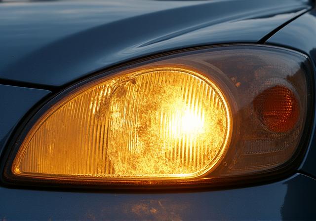 산화되어 뿌옇게 변한 헤드라이트